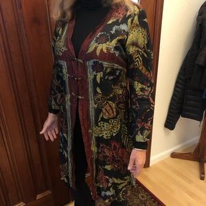 Elegant long linen jacket by Citron Size medium